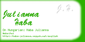 julianna haba business card